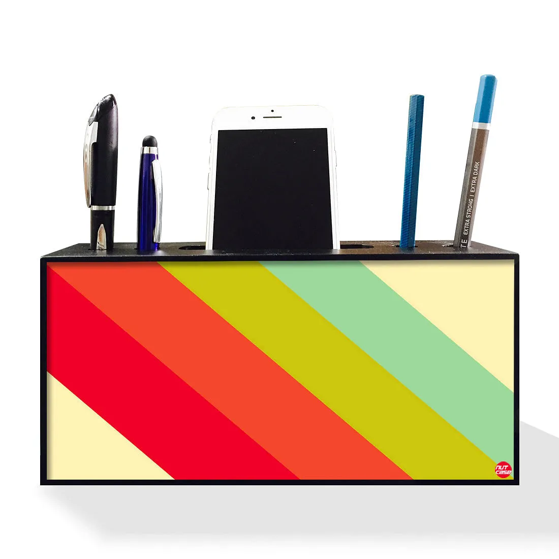 Pen Mobile Stand Holder Desk Organizer - Color Strips