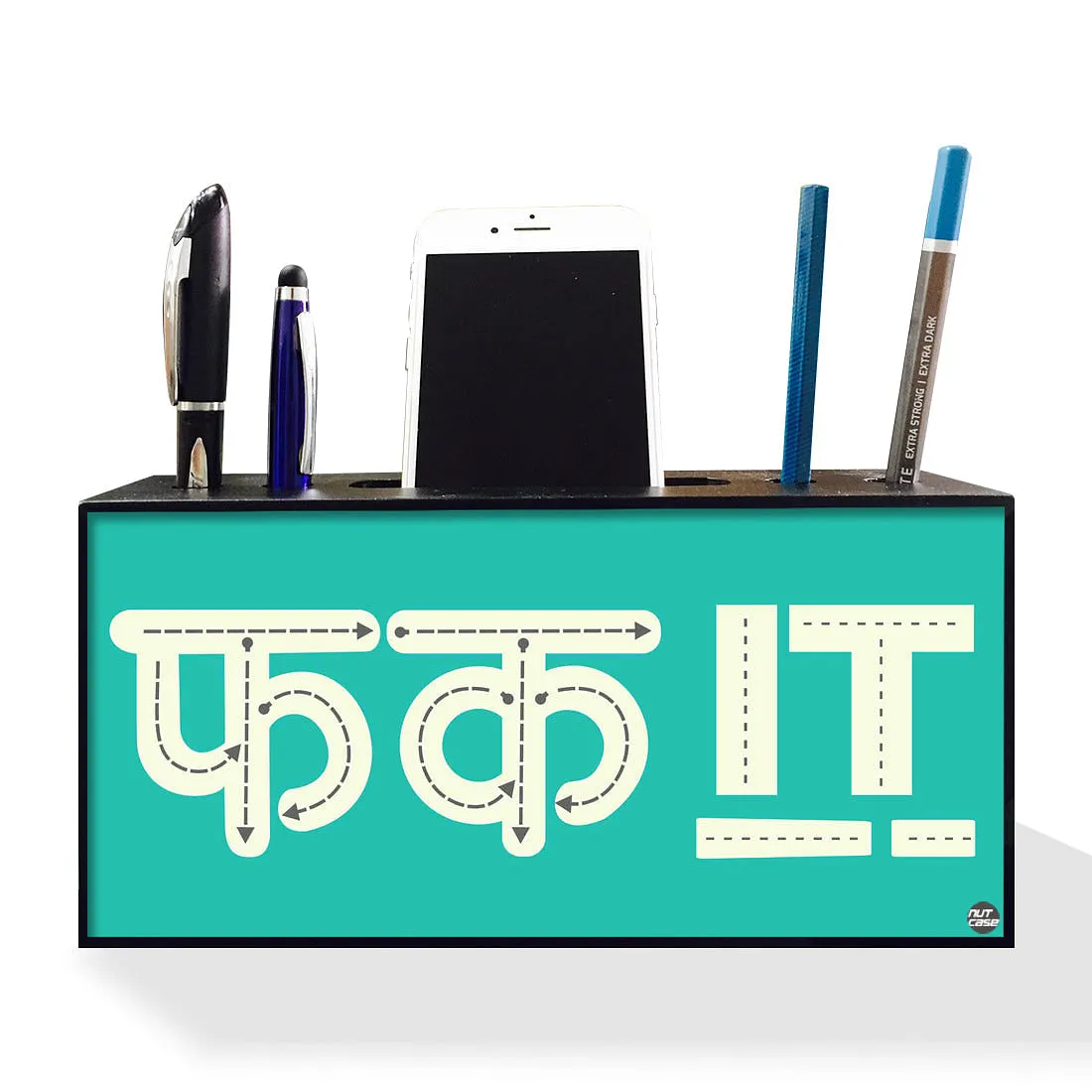 Pen Mobile Stand Holder Desk Organizer - F**K IT