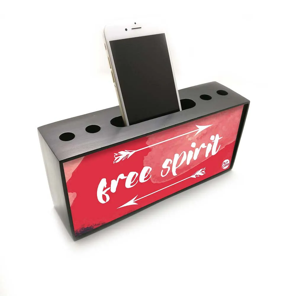 Pen Mobile Stand Holder Desk Organizer - Free Spirit Pink