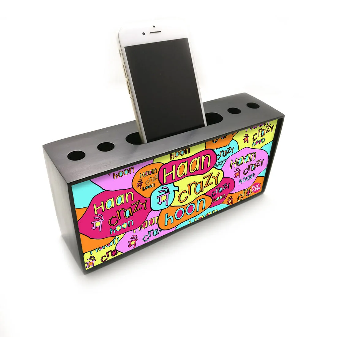 Pen Mobile Stand Holder Desk Organizer - Haan Main Crazy Hoon