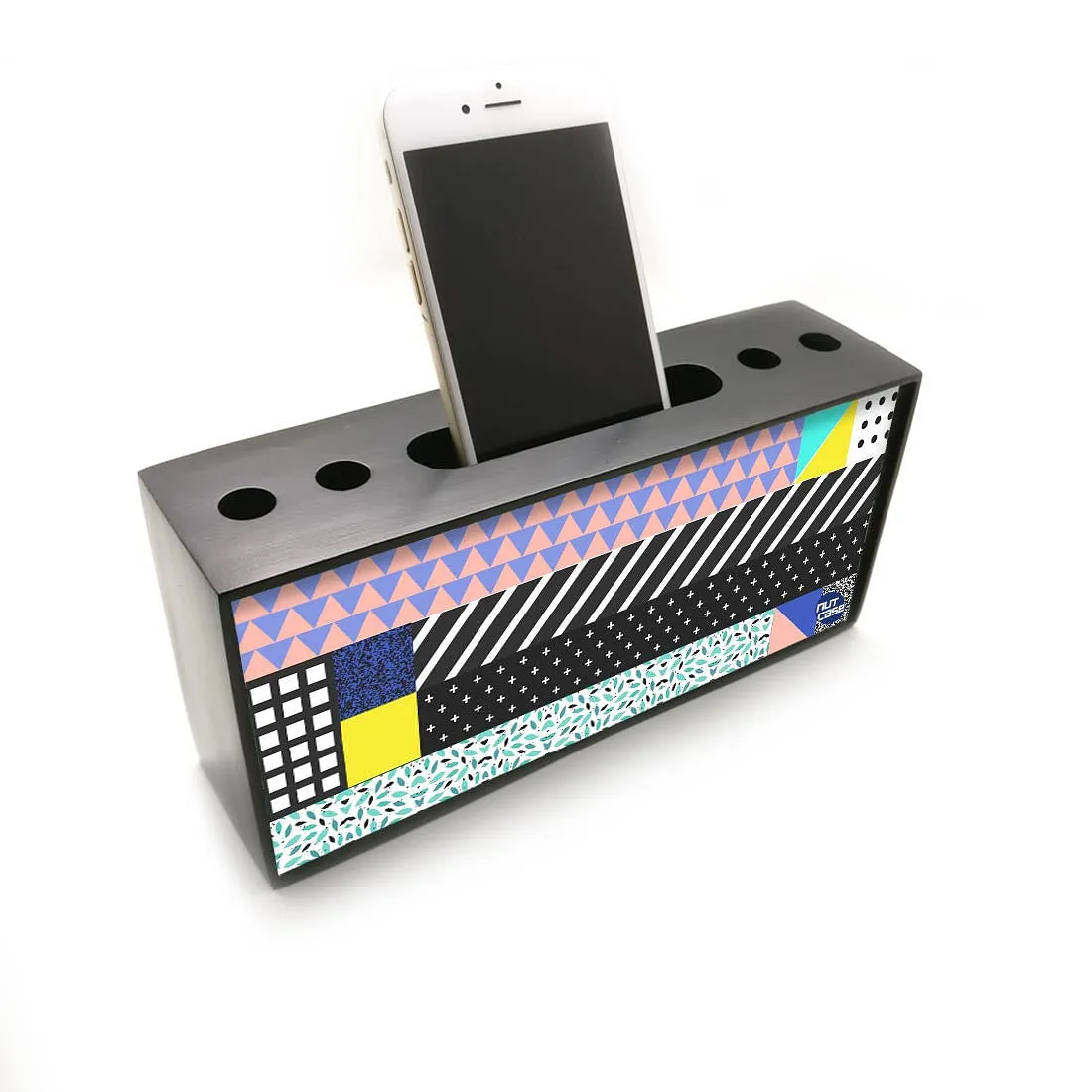 Pen Mobile Stand Holder Desk Organizer - Line Pattern