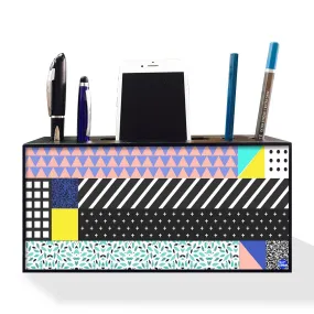 Pen Mobile Stand Holder Desk Organizer - Line Pattern