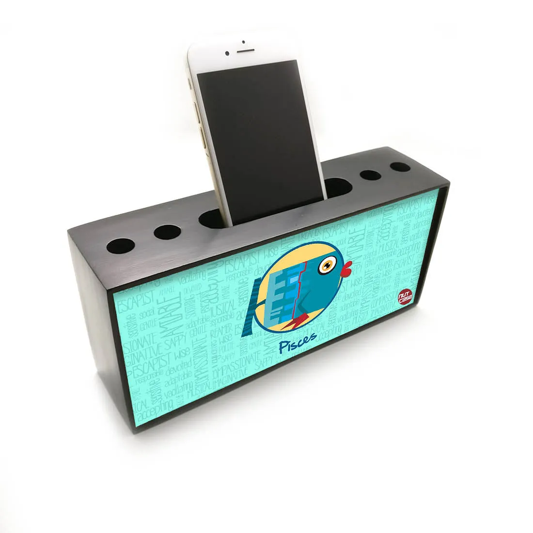 Pen Mobile Stand Holder Desk Organizer - Pisces Blue