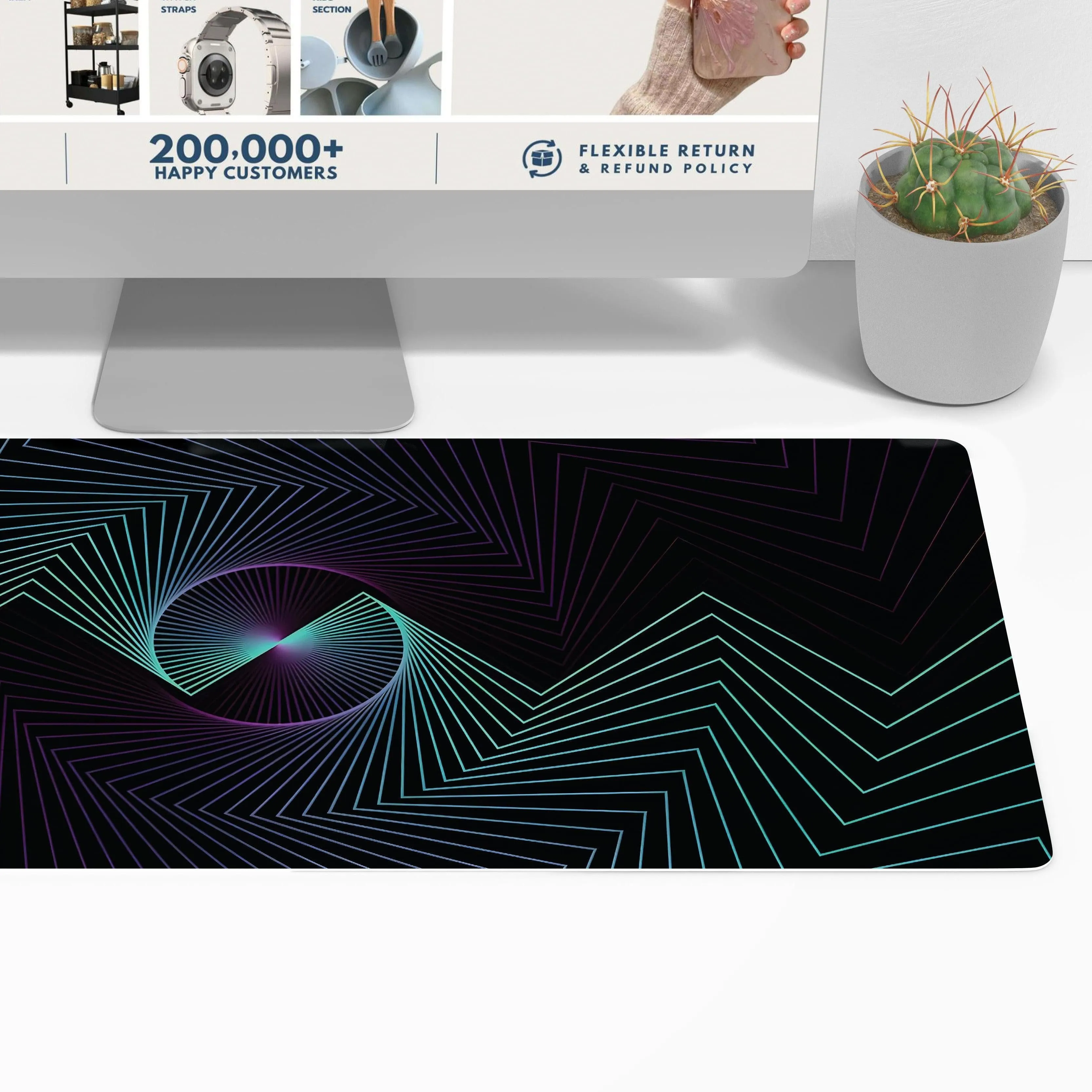 Printed Desk Mat - Techno