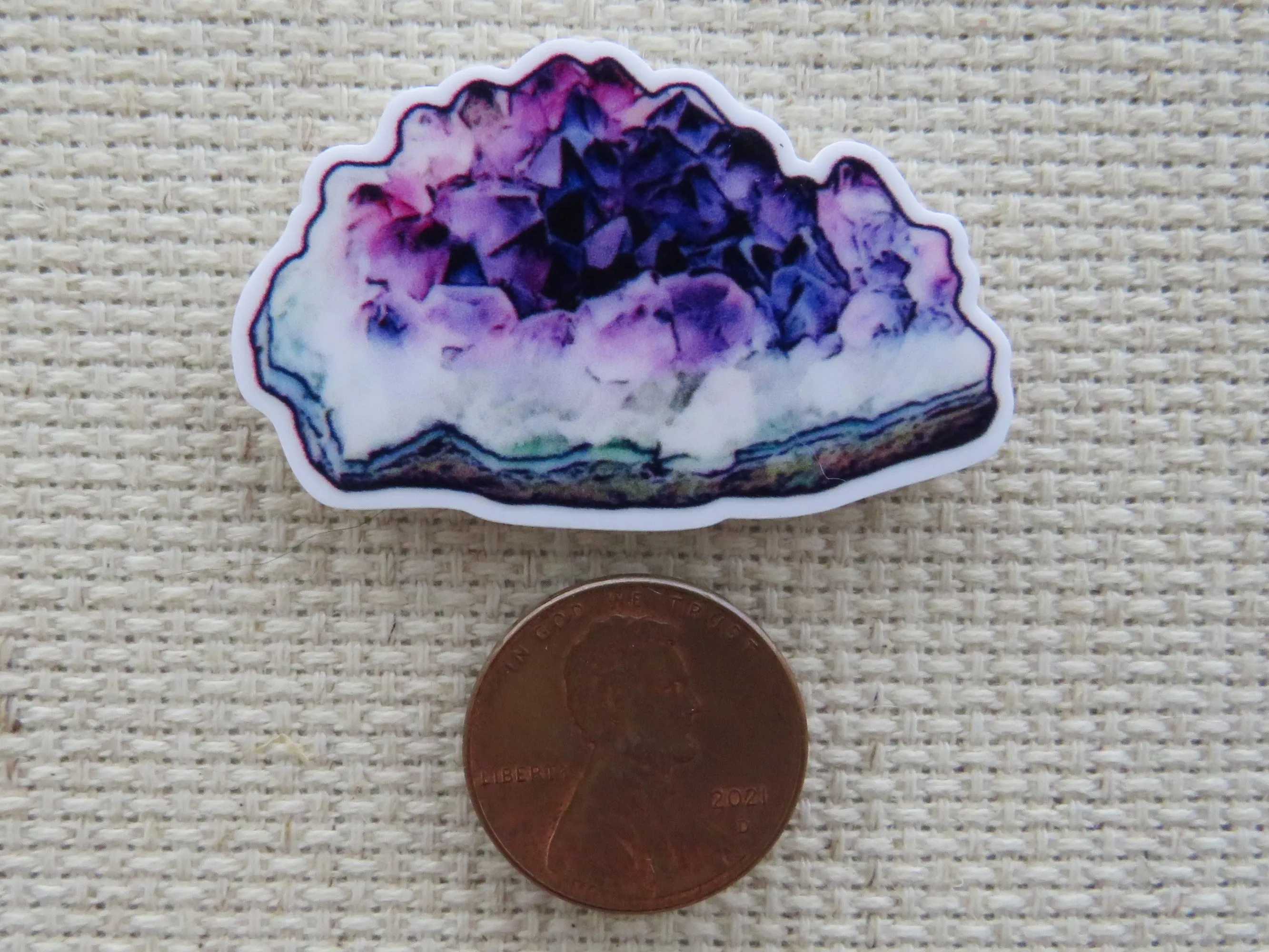 Purple Geode Needle Minder, Cover Minder, Magnet