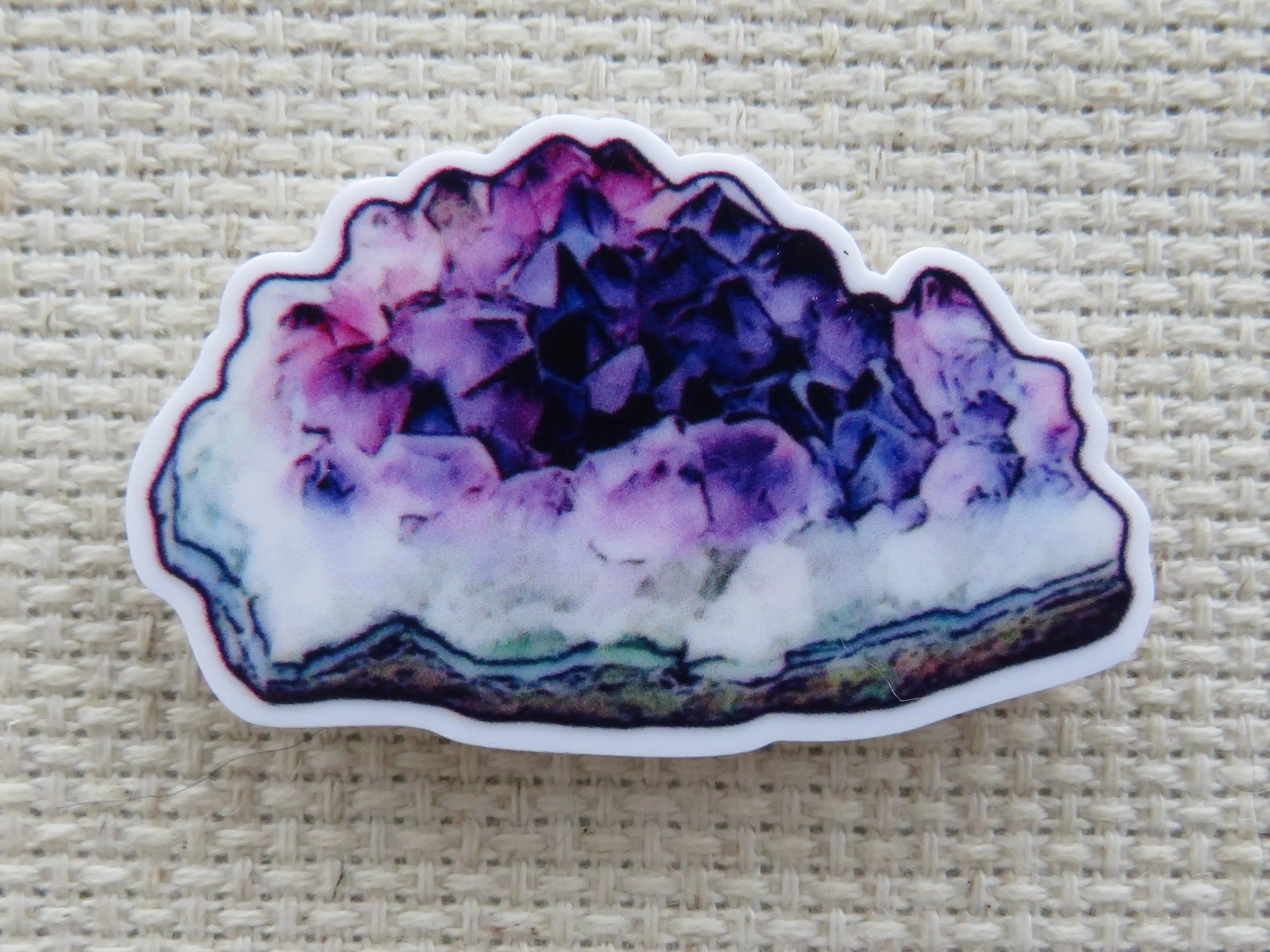 Purple Geode Needle Minder, Cover Minder, Magnet