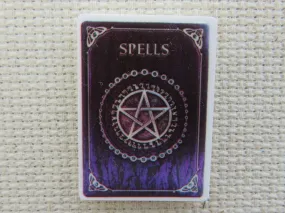 Purple Spell Book Needle Minder, Cover Minder, Magnet