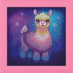 "Rainbow Llama" Ashley Erickson Frameable Crystal Art