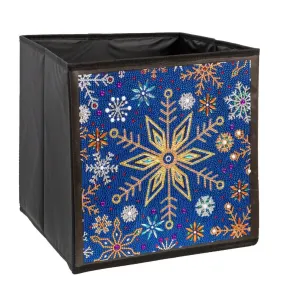 "Snowflake Burst" Crystal Art Folding Storage Box 30x30cm