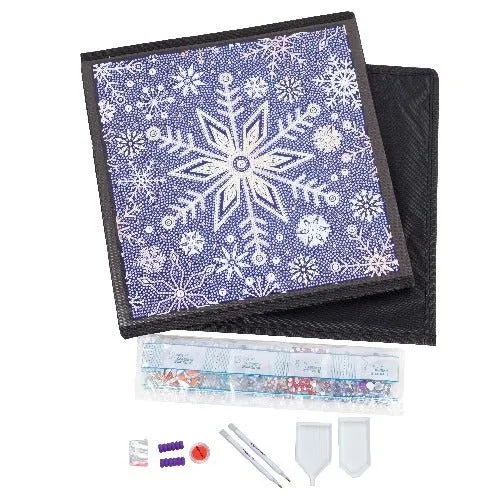 "Snowflake Burst" Crystal Art Folding Storage Box 30x30cm