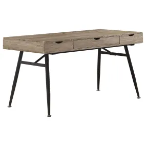 Rafael 1-drawer Writing Desk Rustic Driftwood