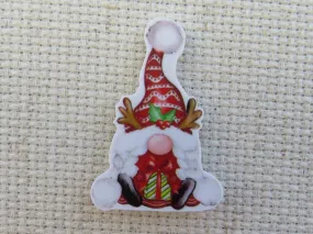 Red Capped Reindeer Gnome Needle Minder, Cover Minder, Magnet