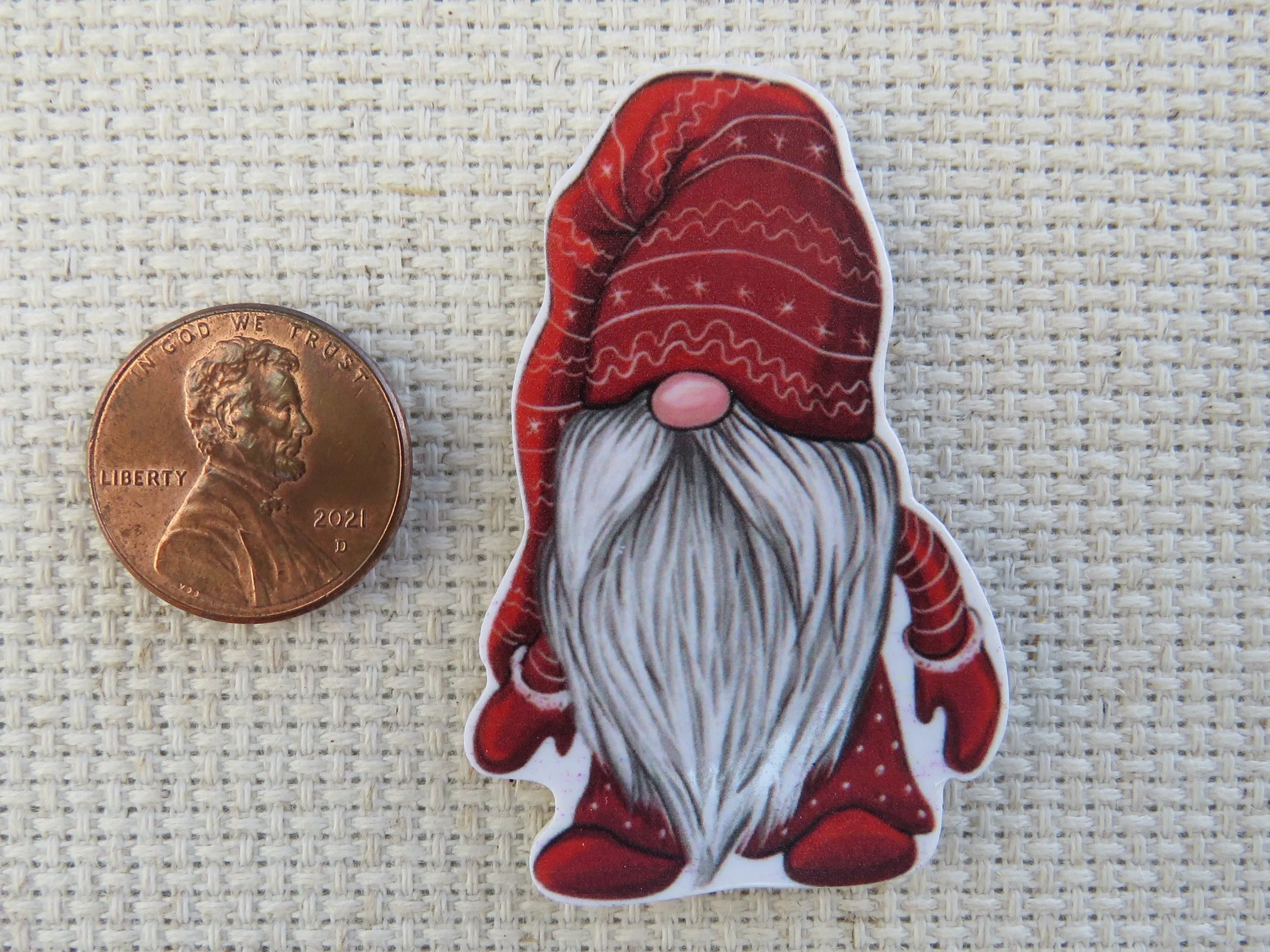 Red Gnome Needle Minder, Cover Minder, Magnet