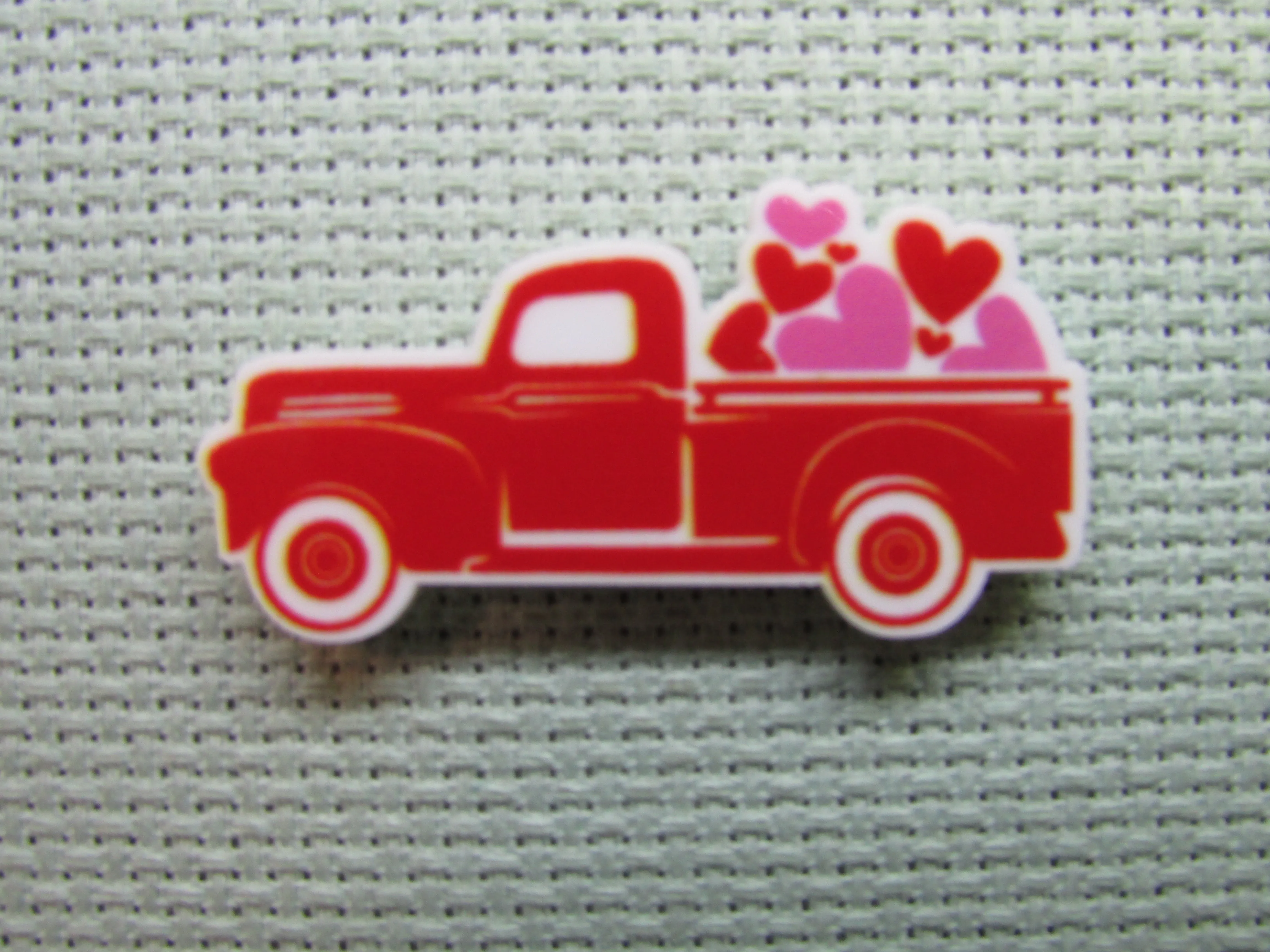 Red Truck Full of Love Needle Minder, Cover Minder, Magnet