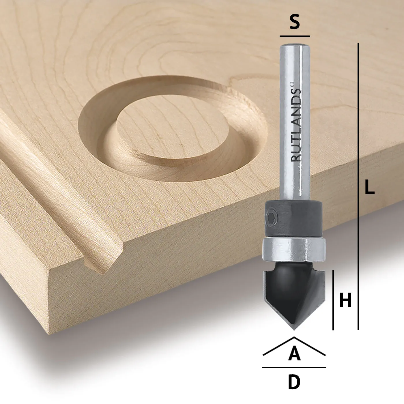 Router Bit - V-Groove with Bearing