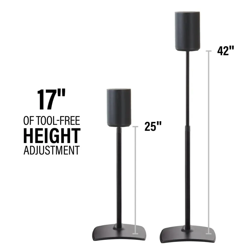 Sanus WSSE1A1 Height-Adjustable Speaker Stand for Sonos Era 100