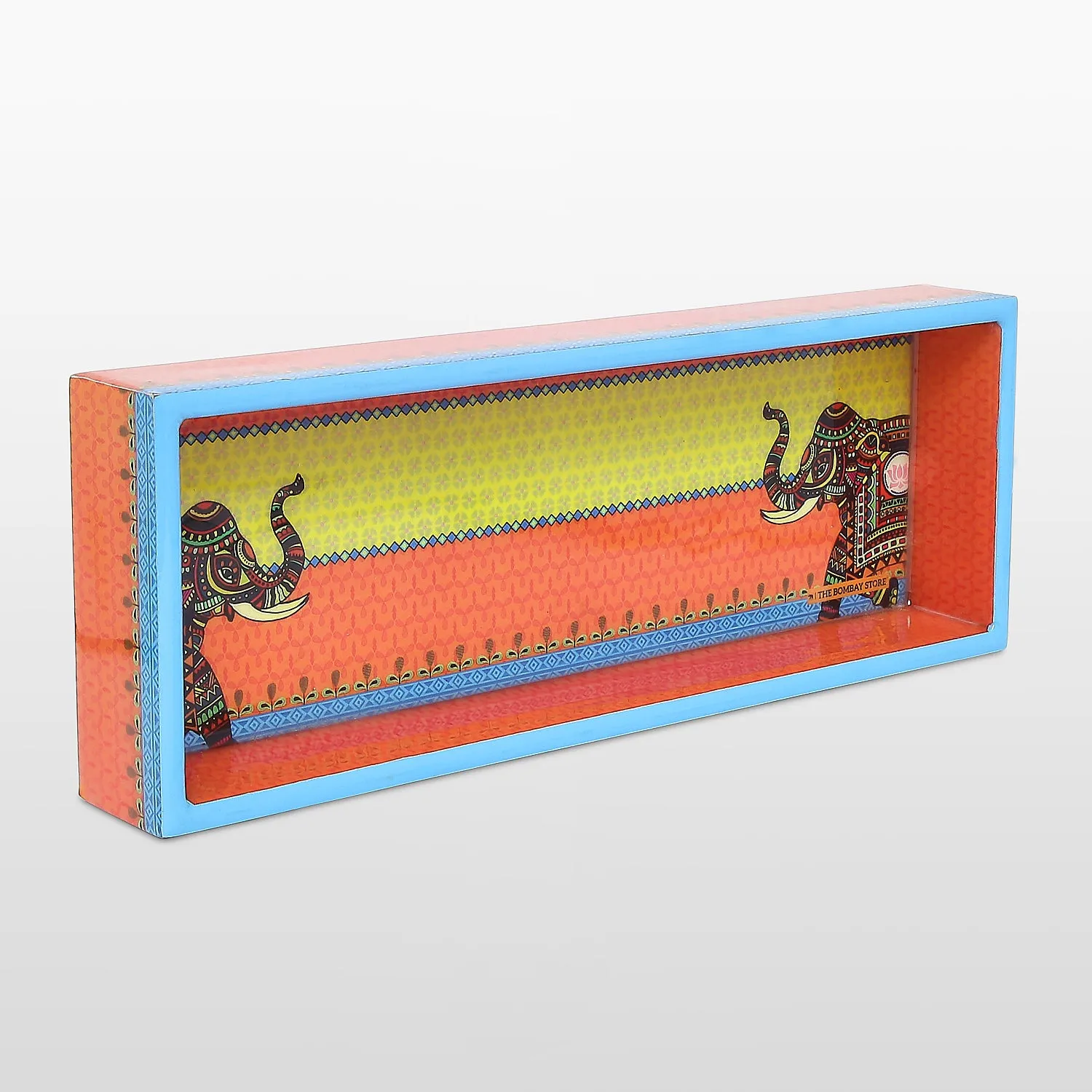 Signature Orange & Yellow Rectangle Enamel Pen Tray