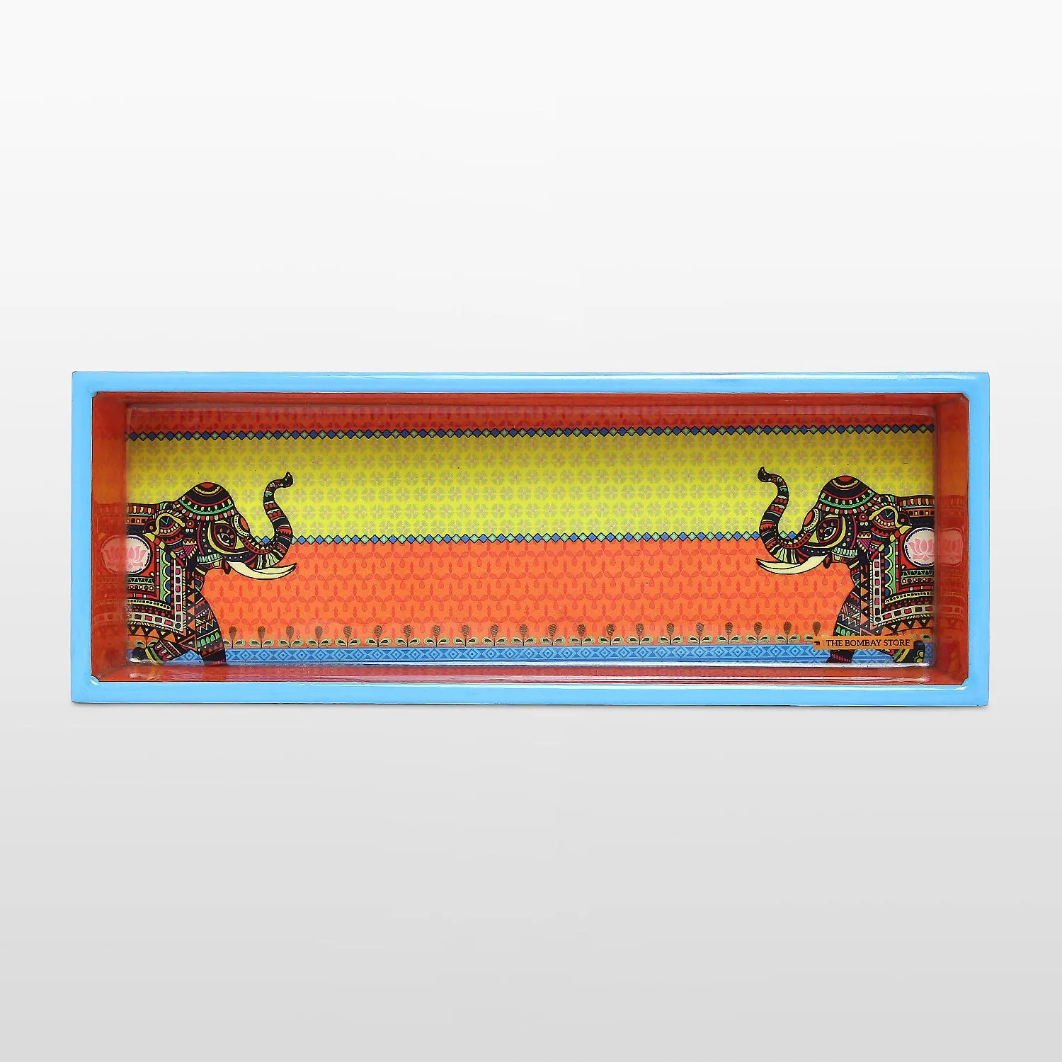 Signature Orange & Yellow Rectangle Enamel Pen Tray