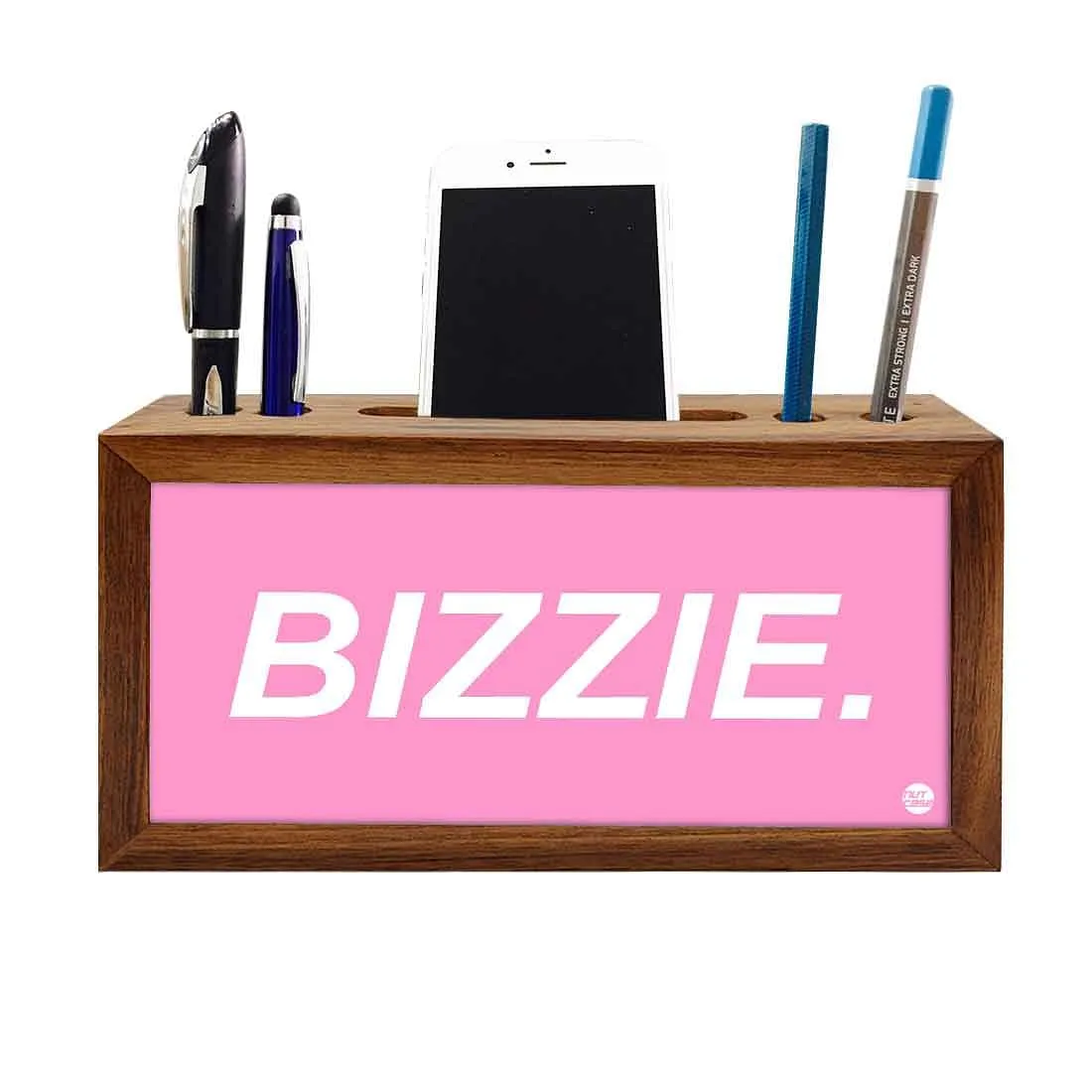 Small Mobile Stand With Pen Holder Desk Organizer for Office - BIZZIE