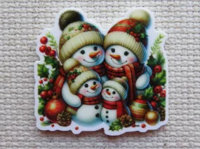 Snowmen Family Needle Minder, Cover Minder, Magnet