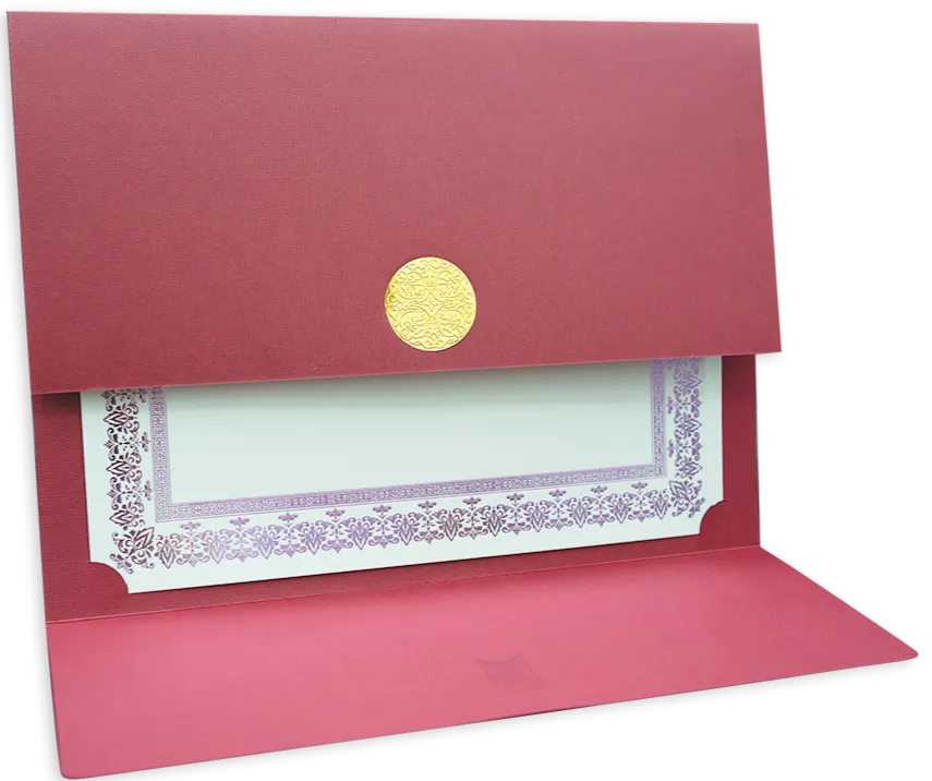 St. James® Certificate Holders/Document Covers/Diploma Holders, Burgundy, Gold Award Seal with Gold Ribbon, Pack of 5, 83819