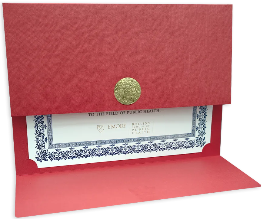 St. James® Certificate Holders/Document Covers/Diploma Holders, Red, Gold Award Seal with Blue Ribbon, Pack of 5, 83829