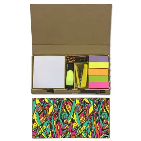 Stationery Kit Desk Organizer Memo Notepad - Pop Art Jungle