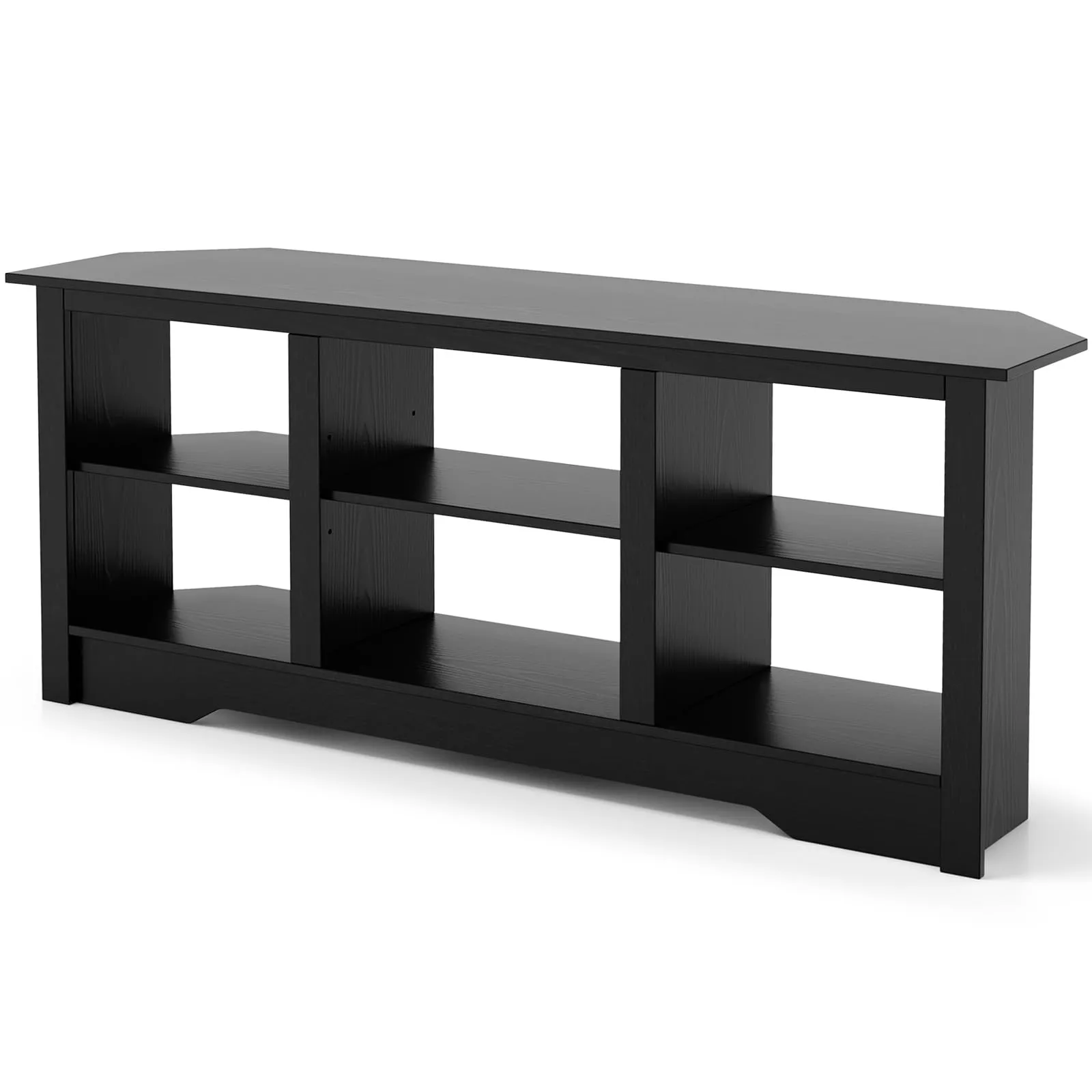 Tangkula Farmhouse TV Stand for TVs up to 65 Inch, Media Entertainment Center w/6 Storage Shelves for Living Room