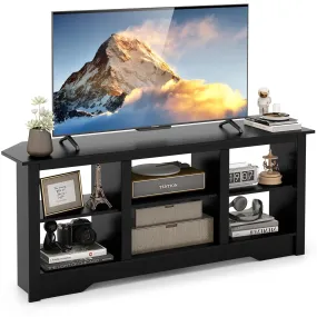 Tangkula Farmhouse TV Stand for TVs up to 65 Inch, Media Entertainment Center w/6 Storage Shelves for Living Room