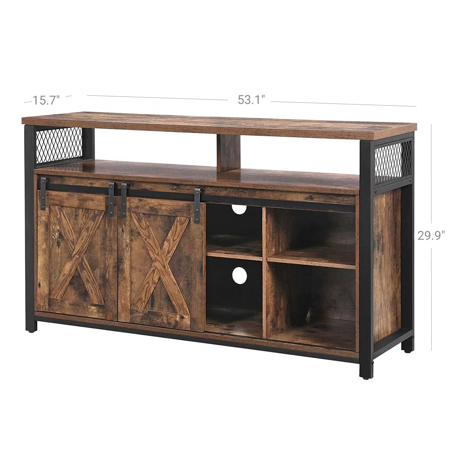 TV Cabinet with Sliding Barn Doors