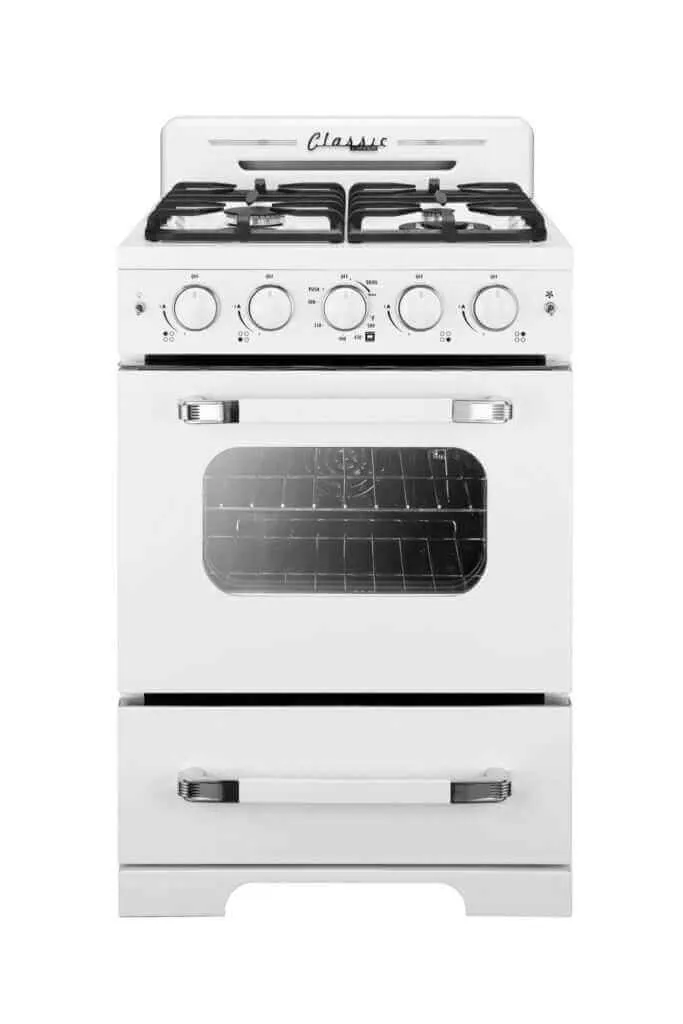 Unique 24 in. Classic Retro Convection Gas Range