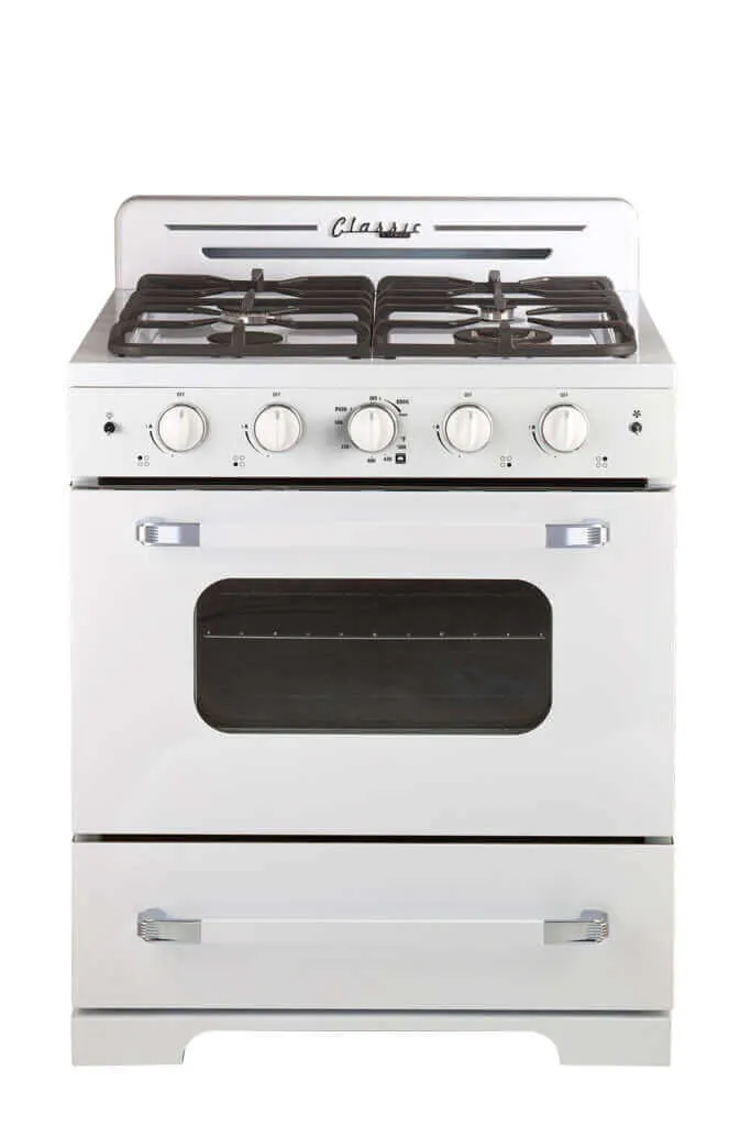 Unique Classic Retro 30” Convection Gas Range (Electronic Ignition)