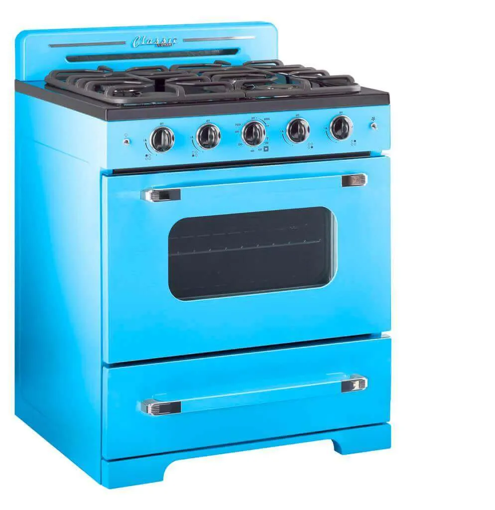 Unique Classic Retro 30” Convection Gas Range (Electronic Ignition)