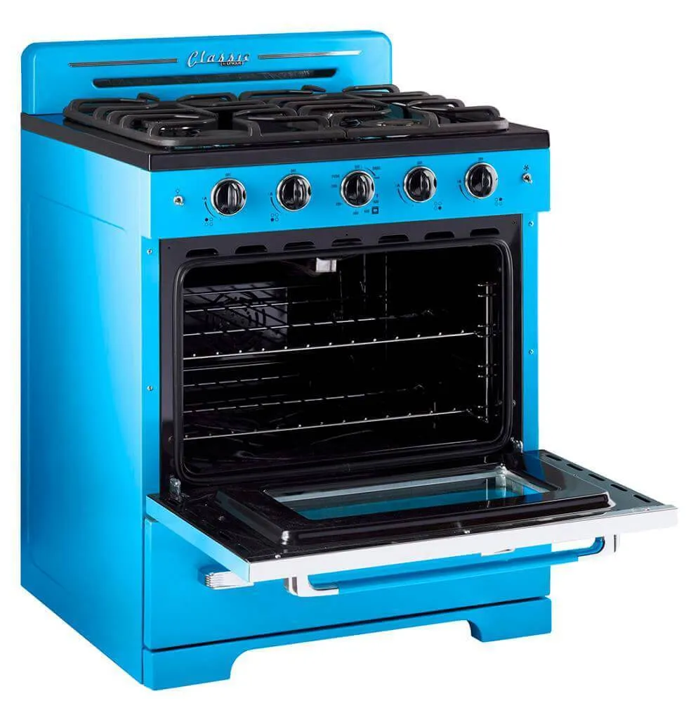 Unique Classic Retro 30” Convection Gas Range (Electronic Ignition)