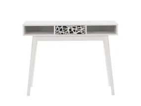 White and Black Mid Century Modern Desk