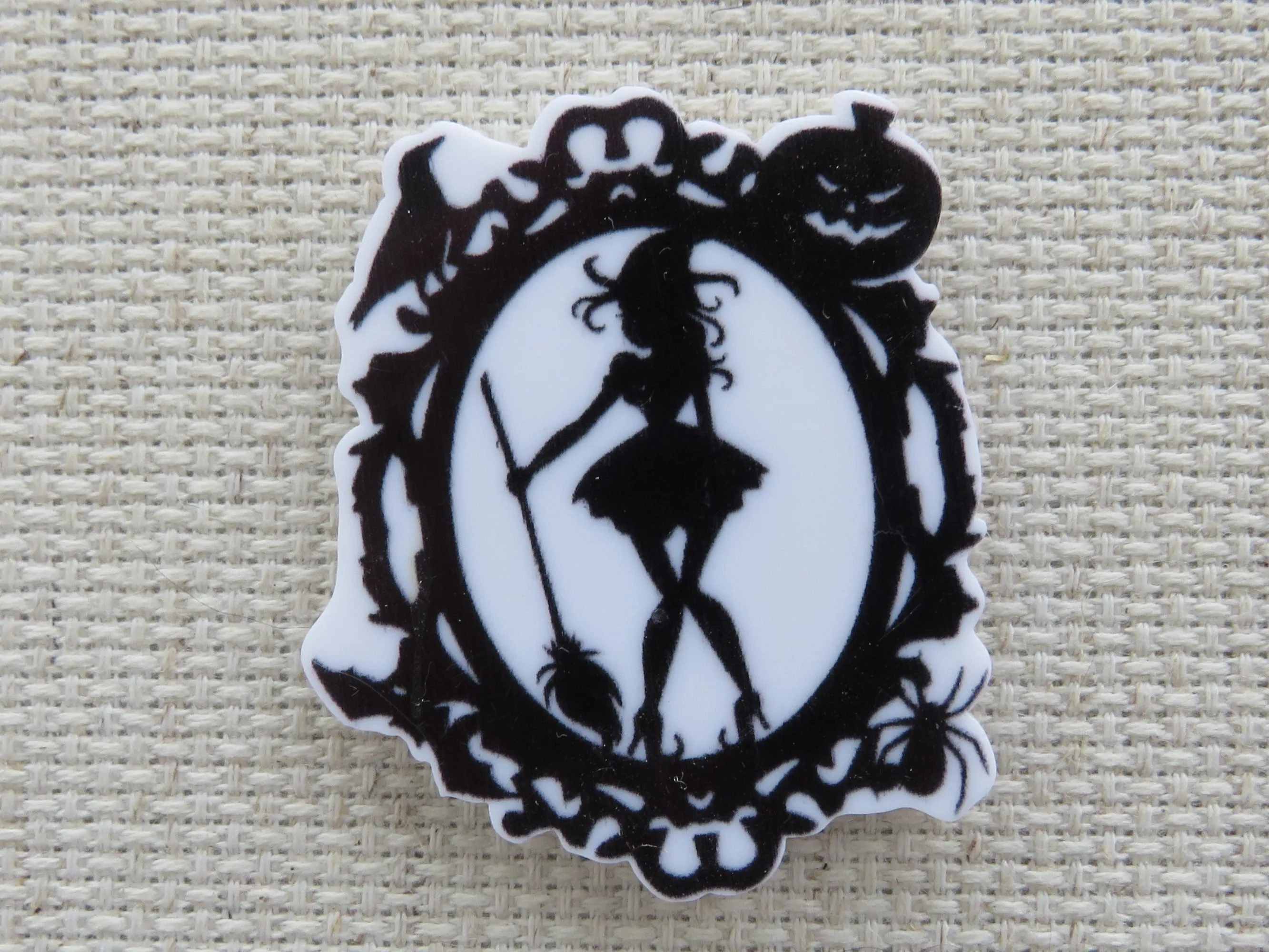 Witch Silhouette Needle Minder, Cover Minder, Magnet