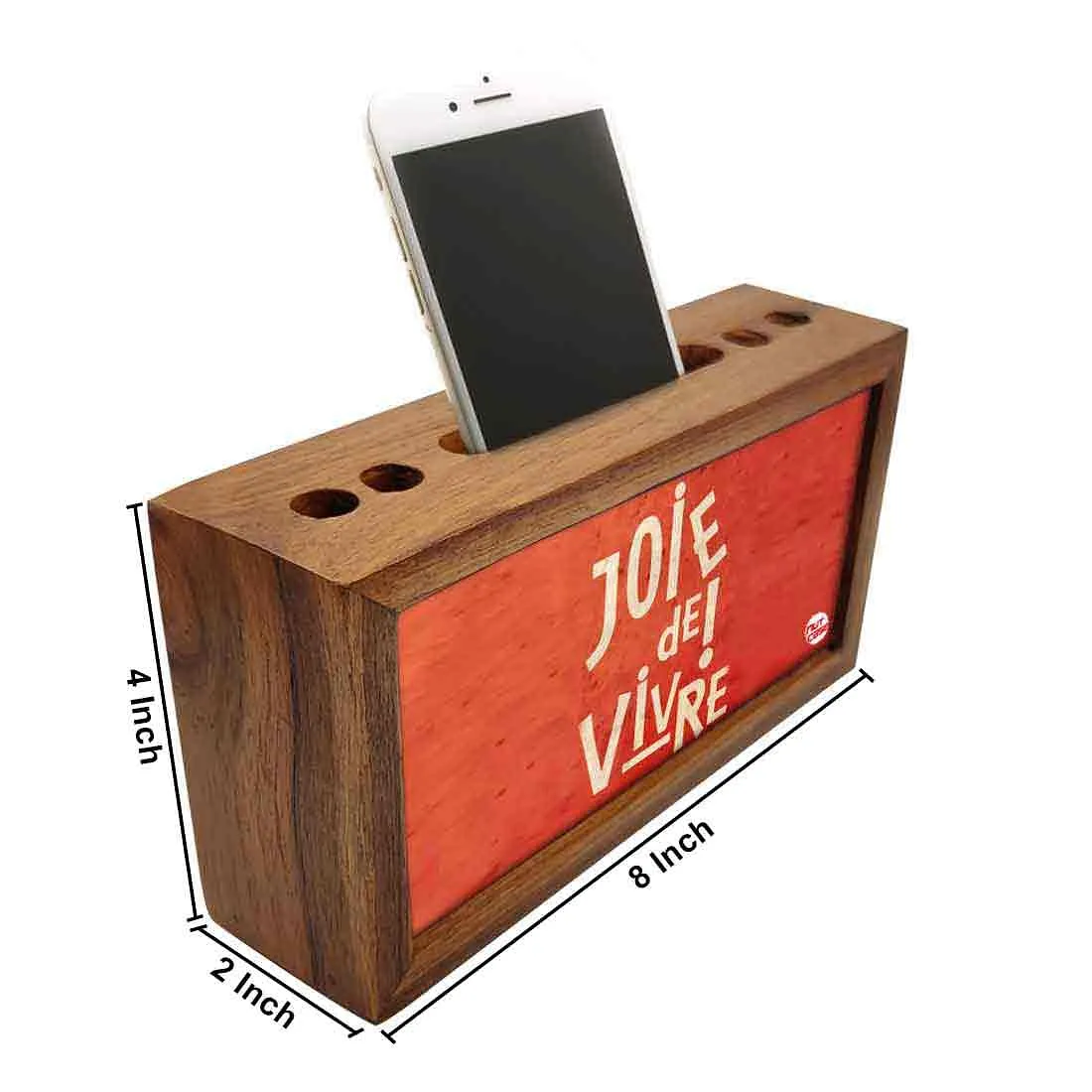 Wooden desk organizer Pen Mobile Stand - Joie