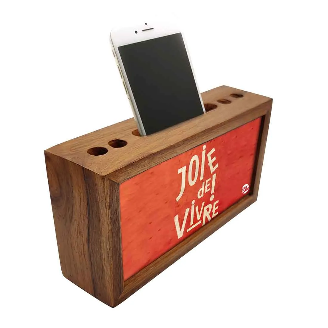 Wooden desk organizer Pen Mobile Stand - Joie