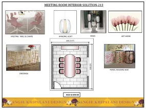 Wooden Meeting Room Interior Design and Decoration