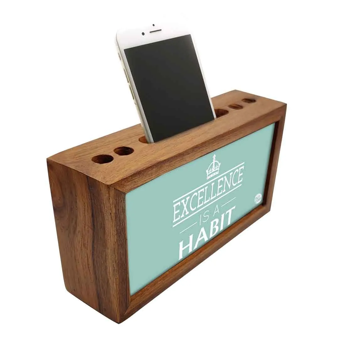 Wooden Table Organizer Pen Mobile Stand for Office - Excellence