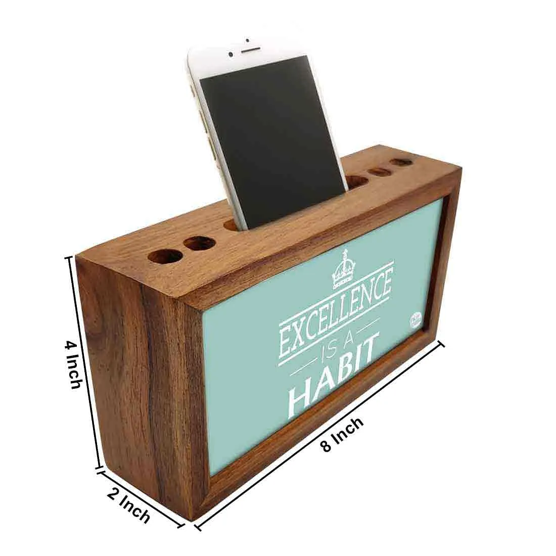 Wooden Table Organizer Pen Mobile Stand for Office - Excellence