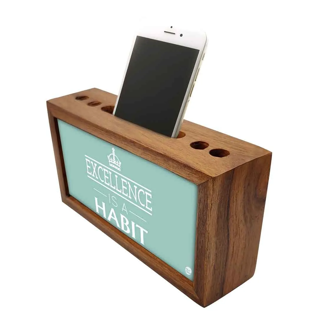 Wooden Table Organizer Pen Mobile Stand for Office - Excellence