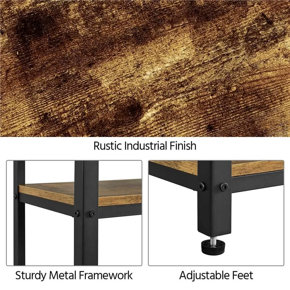 Yaheetech Side Table with Storage Shelves